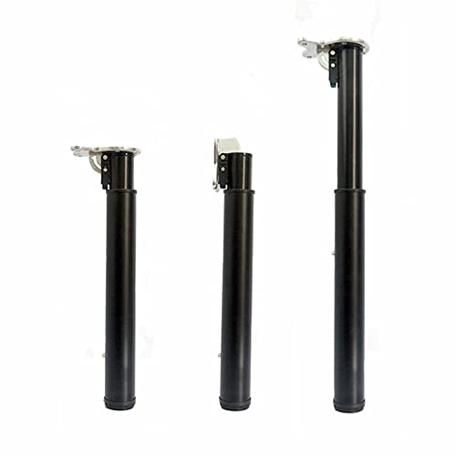 DGDHHSFJDJ Verstellbare Tischbeine aus Metall für Esstische, klappbare Hubbeine, Teleskop-Stützfüße, Schwarz, 50 cm (19,7 Zoll) – Ideal für den Heim- und Bürogebrauch von DGDHHSFJDJ