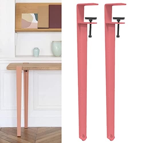 DGDHHSFJDJ Verstellbare Tischbeine in F-Form aus blauem Eisen, ohne Bohren, 2 abnehmbare Metallbeine für Couchtisch, Konsolenbank, 71 cm, Möbelstütze im Klemmstil von DGDHHSFJDJ