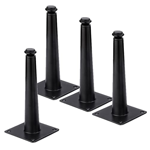 DGDHHSFJDJ Verstellbare konische Möbelstützbeine – 4 Stück Schwarze Ersatzfüße aus Eisen für Sofas, Schränke, Nachttische und Tische – 17 cm (6,6 Zoll) Höhe von DGDHHSFJDJ