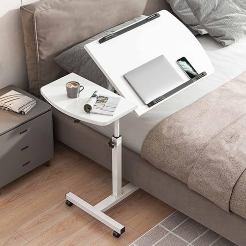 DGDHHSFJDJ Verstellbarer C-förmiger Sofa-Beistelltisch mit Rädern, klappbares Schreibtisch-Design. Lässt Sich vom TV-Tablett in eine Mobile Arbeitsstation am Bett verwandeln von DGDHHSFJDJ