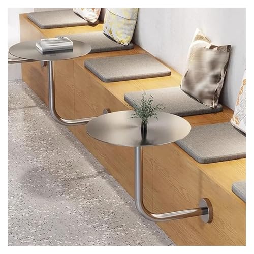 DGDHHSFJDJ Wandmontiertes rundes Bar-Set (2er-Pack) – L-förmige Kneipentische für Frühstücksecken, Wohnzimmer und Besprechungsräume – platzsparendes Bistro-Design von DGDHHSFJDJ