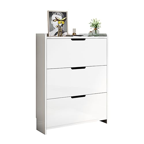 DGDHHSFJDJ Weißer Schuhschrank mit 3 Schubladen, Schuhaufbewahrung für Eingangsbereich, Flur, Wohnzimmer von DGDHHSFJDJ