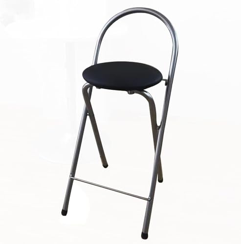 DGDHHSFJDJ Weißer klappbarer Barhocker mit Rückenlehne und Fußstütze – zusammenklappbarer gepolsterter Stuhl in Thekenhöhe für Wohnküchen, 1 Sitzfläche 55 cm DGDHHSFJDJ Weißer klappbarer Barhocker mit Rückenlehne und Fußstütze – zusammenklappbarer gepolsterter Stuhl in Thekenhöhe für Wohnküchen, 1 Sitzfläche 55 cm von DGDHHSFJDJ