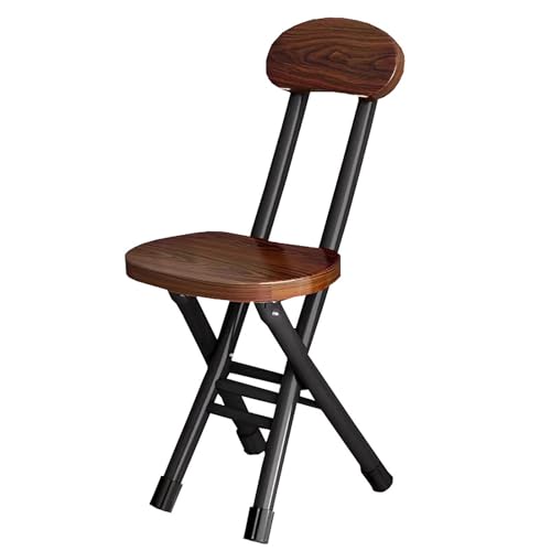 DGDHHSFJDJ Zusammenklappbarer Hocker für die Küchenbar oder zum Camping, rund, tragbar, kompakt, mit Rückenlehne, robuster Klapphocker DGDHHSFJDJ Zusammenklappbarer Hocker für die Küchenbar oder zum Camping, rund, tragbar, kompakt, mit Rückenlehne, robuster Klapphocker von DGDHHSFJDJ