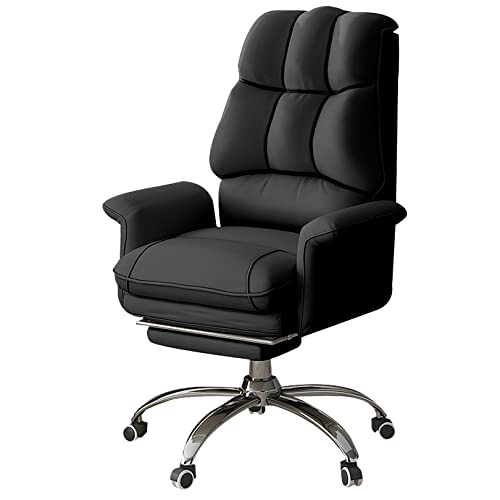 Ergonomic High Back PU Leather Office Computer Desk Chair with Adjustable Reclining Swivel Footrest and Game Function White von DGDHHSFJDJ