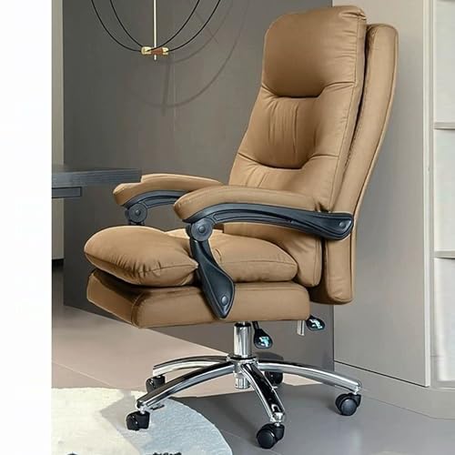 Ergonomischer Bürostuhl für Chefs mit verstellbarer Rückenlehne, bequemer Gaming-Schreibtischstuhl mit 135°-Drehung, Höhenverstellung, ausziehbarer Fußstütze für das Homeoffice, Arbeitszimme von DGDHHSFJDJ