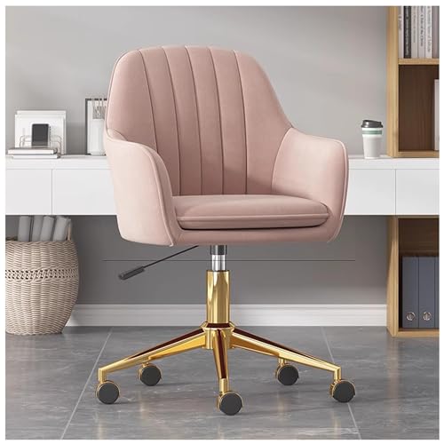 Ergonomischer Schreibtischstuhl für das Homeoffice mit 360°-Drehrollen und einstellbarer Höhe, bequeme Rückenlehne, ideal für Wohnzimmer, Schlafzimmer, Schminktisch, Arbeitszimmer, moderner von DGDHHSFJDJ