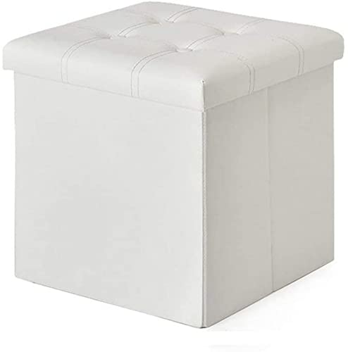 Faltbare Ottoman-Aufbewahrungsbox mit Fußstütze – Gepolsterter Fußhocker mit Deckel, quadratisches Design für Wohnzimmer und Flur. Stilvoller brauner Fußstützenstuhl für Komfort und Platzers von DGDHHSFJDJ