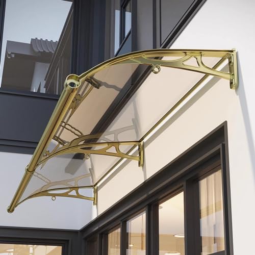 Fenster- und Türmarkise, Verandaüberdachung, Regen- und Schneeschutzabdeckung, Regenschutz für Außenfenster, langlebiger, wetterbeständiger Schutz aus Polycarbonat, 60 x 240 cm von DGDHHSFJDJ