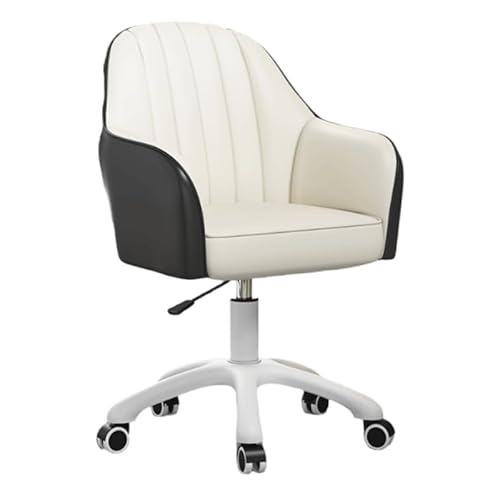 Höhenverstellbarer Bürostuhl für Schlafzimmer, 42–52 cm Verstellbereich, grauer Komfort-Computerstuhl. Drehbares Design mit weichem Kissen, geeignet für den Einsatz im Schlafzimmer und Büro von DGDHHSFJDJ