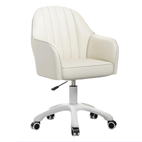Höhenverstellbarer Bürostuhl für Schlafzimmer, 42–52 cm Verstellbereich, grauer Komfort-Computerstuhl. Drehbares Design mit weichem Kissen, geeignet für den Einsatz im Schlafzimmer und Büro von DGDHHSFJDJ