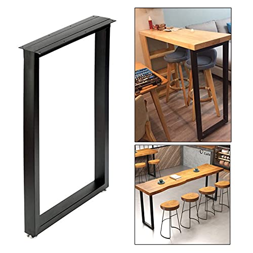 Industrielle schwarze Tischbeine aus Metall – verstellbare rutschfeste Stahlfüße für Ess-, Schreibtisch-, Bar- und Couchtische – 30 x 100 cm (11,8 x 39,4 Zoll) – langlebig und verschleißfest von DGDHHSFJDJ