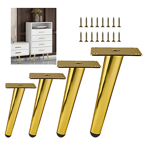 Moderne Tischbeine aus Metall, 4 Stück – 21,7 Zoll, schwarz/gold, Unterstützung für Sofa, Schrank und Couchtisch – stilvolle DIY-Ersatzmöbelfüße, einfache Installation, langlebig und robust. von DGDHHSFJDJ