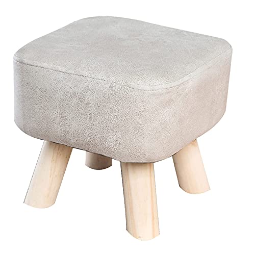 Modischer niedriger Hocker als Fußstütze – kleiner grauer Fußhocker mit technischem Stoff und stabiler Basis aus Massivholz für Couch, Schreibtisch, Büro und Wohnzimmer – 26 cm großer Lichts Modischer niedriger Hocker als Fußstütze – kleiner grauer Fußhocker mit technischem Stoff und stabiler Basis aus Massivholz für Couch, Schreibtisch, Büro und Wohnzimmer – 26 cm großer Lichts von DGDHHSFJDJ