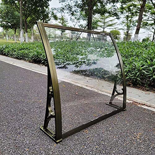 Outdoor-Vordach für die Haustür, Markise, Regenschutz, 80 x 120 cm, Terrassen-Veranda, PC-Polycarbonat-Abdeckung, 100 x 120 cm von DGDHHSFJDJ