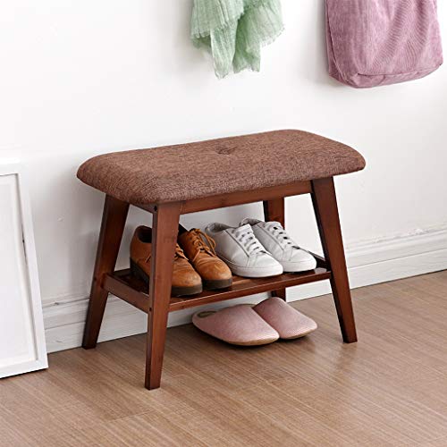 Schuhregalbank aus Stoff, Aufbewahrungsbank für den Eingangsbereich, für Flur, Schrank, Schlafzimmer, Sitzbank aus Naturholz mit einer Länge von 60 cm, Schuhregalbank für den Eingangsbereich Schuhregalbank aus Stoff, Aufbewahrungsbank für den Eingangsbereich, für Flur, Schrank, Schlafzimmer, Sitzbank aus Naturholz mit einer Länge von 60 cm, Schuhregalbank für den Eingangsbereich von DGDHHSFJDJ