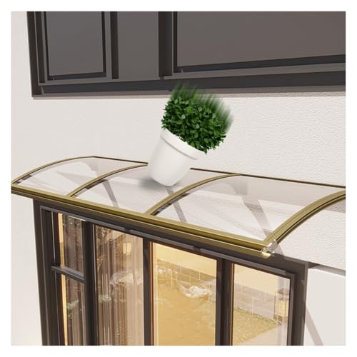 Türvordach aus Polycarbonat, Bogendachmarkise für die Haustür, Eingangsbereichsabdeckung im Freien mit Seitenwand – Dauerhafter Wetterschutz, Stilvolles Design 130 x 180 cm von DGDHHSFJDJ