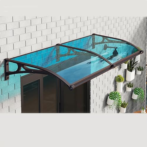 Türvordach für den Außenbereich – wasserdichtes UV-Schutz-Veranda-Vordach für Haustür, Terrasse und Dach, einfach zu installierende, wetterbeständige Schutzlösung, 80 x 360 cm von DGDHHSFJDJ