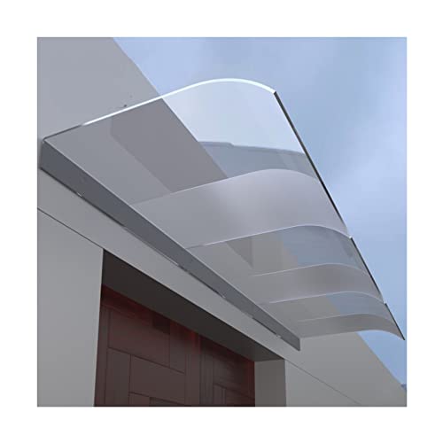 Unsichtbare Markise für die Vordertür – Polycarbonat-Fensterrollo für den Außenbereich, UV- und Regenschutz, Überdachung für Balkon und Pergola, lichtdurchlässige Abdeckung, 50 x 220 cm von DGDHHSFJDJ