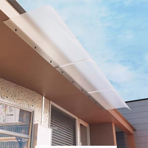 Vordach für die Haustür im Freien, 3,5 mm Dicke Polycarbonat-Abdeckung, regenfeste Veranda-Markise für Klimaanlagen, mattiertes Design, 50 x 220 cm Vordach für die Haustür im Freien, 3,5 mm Dicke Polycarbonat-Abdeckung, regenfeste Veranda-Markise für Klimaanlagen, mattiertes Design, 50 x 220 cm von DGDHHSFJDJ
