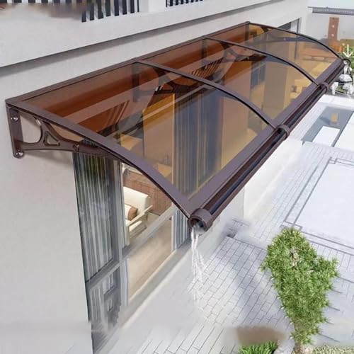 Wasserdichtes Türvordach für den Außenbereich, UV-Schutz, Veranda-Markise für Haustür, Terrasse und Dach, wetterbeständige Schutzlösung, 100 x 100 cm von DGDHHSFJDJ