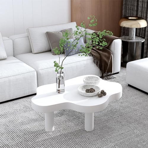 Wolkenförmiger Couchtisch aus Holz – Unregelmäßiges 70 x 40 cm großes Design mit 3 Beinen. Moderner Akzent für Wohnzimmer und Schlafzimmer von DGDHHSFJDJ