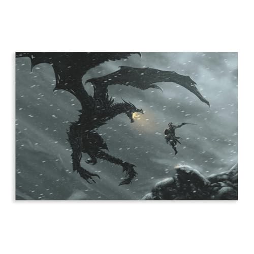 DGFRE Leinwandposter Skyrim Spiel im Unrahmen-Stil, 40 x 60 cm DGFRE Leinwandposter Skyrim Spiel im Unrahmen-Stil, 40 x 60 cm von DGFRE