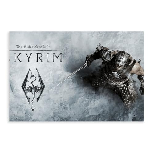 DGFRE Skyrim Game Leinwandposter im Unrahmen-Stil, 20 x 30 cm von DGFRE