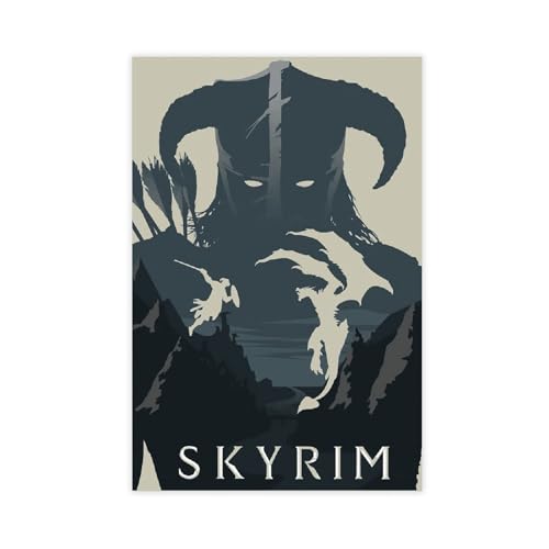 DGFRE Skyrim Game Leinwandposter im Unrahmen-Stil, 20 x 30 cm von DGFRE