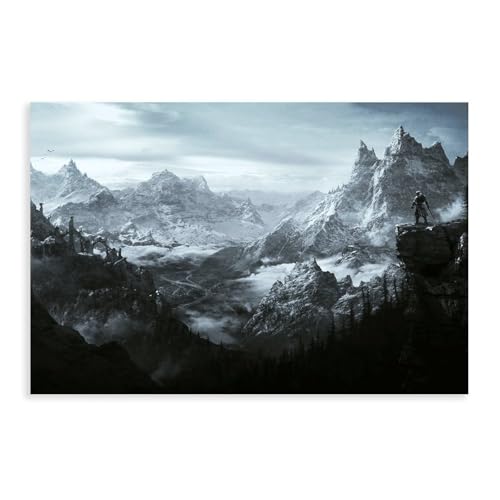 DGFRE Skyrim Game Leinwandposter im Unrahmen-Stil, 20 x 30 cm von DGFRE