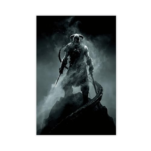 DGFRE Skyrim Game Leinwandposter im Unrahmen-Stil, 30 x 45 cm von DGFRE