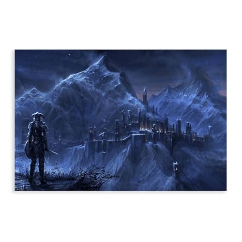 DGFRE Skyrim Game Leinwandposter im Unrahmen-Stil, 30 x 45 cm von DGFRE