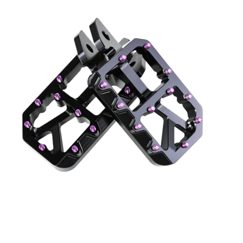 DGHBNP Motorrad Fußrasten Passend für Surron Light Bee X Zubehör Passend für Segway X160 X260 Modifizierte Pedale Fußpedal Fußrasten(Black-Purple) von DGHBNP