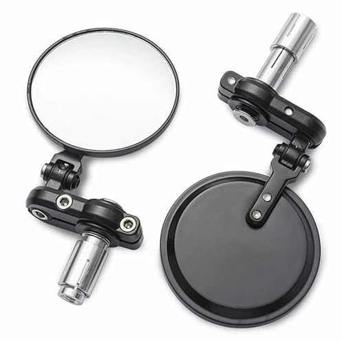 DGHBNP Motorrad-Seitenspiegel Motorrad Spiegel Set 1 Paar Motorrad Hinten Seite Spiegel Zubehör 22MM Rück Roll Bar Käfig Teile Motobike Spiegel von DGHBNP