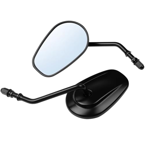 DGHBNP Motorrad-Seitenspiegel Motorrad Spiegel Set Motorradspiegel passend für Harley Softail Dyna Sportster XL 883 1200 Touring Road King Street Glide CVO FXDB FXDF(1Pair Black) von DGHBNP