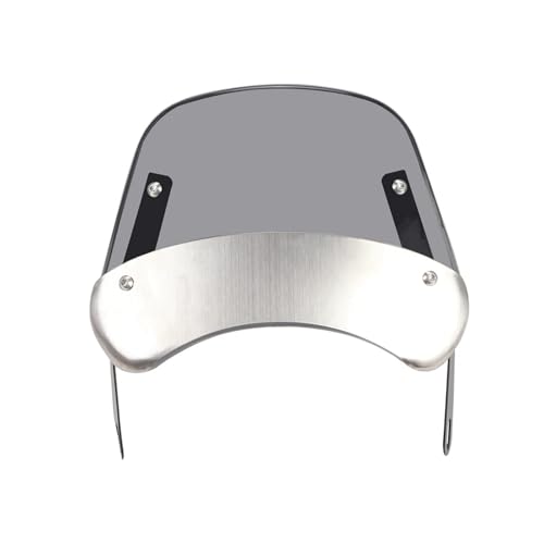 DGHBNP Windschutzscheibe Motorrad Windabweiser 6,5 "-9,45" UniversalMotorcycle Scheinwerfer Windschutzscheibe Windabweiser Windschutzscheibe(Grey A Style) von DGHBNP