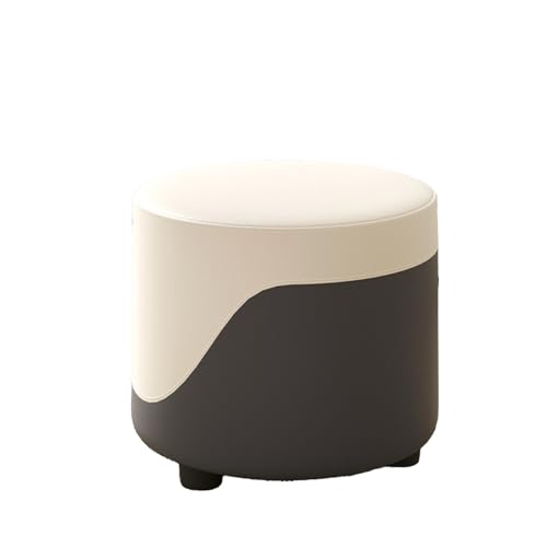 DGHNBMGNG Einfacher Kleiner Hocker for den Haushalt, Couchtisch, Sofa-Fußhocker, weicher Kleiner Stuhl, geeignet for Wohnzimmer, Küche, Schlafzimmer(Black1) von DGHNBMGNG