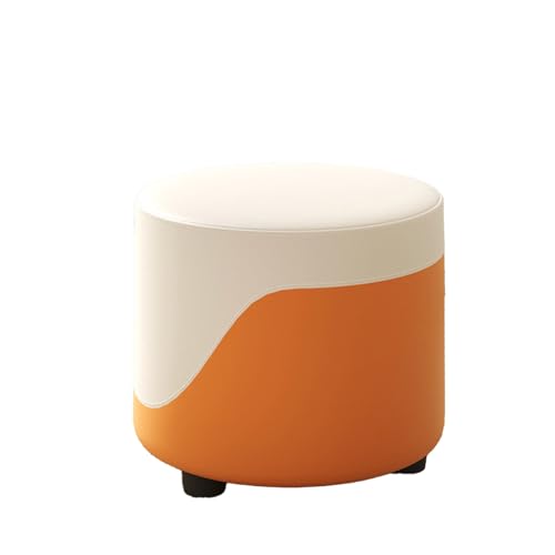 DGHNBMGNG Einfacher Kleiner Hocker for den Haushalt, Couchtisch, Sofa-Fußhocker, weicher Kleiner Stuhl, geeignet for Wohnzimmer, Küche, Schlafzimmer(White2) von DGHNBMGNG