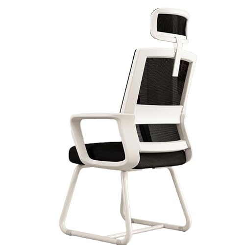 DGHNBMGNG Ergonomischer Bürostuhl mit Netzrückenlehne, Bürostühle mit Lordosenstütze, geeignet for Zuhause, Studium oder Arbeit, geeignet for Wohnzimmer, Arbeitszimmer, Büro(White) von DGHNBMGNG