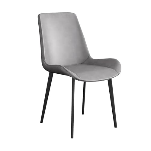 DGHNBMGNG Esszimmerstuhl, Frisiertisch, Lederstoff, Beine aus Kohlenstoffstahl, geeignet for Esszimmer, Schlafzimmer, Wohnzimmer(Gray) von DGHNBMGNG
