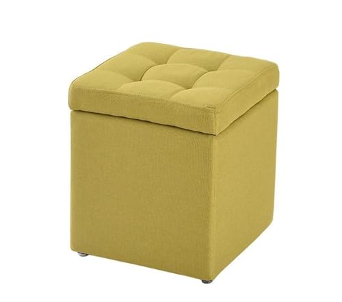 DGHNBMGNG Fußhocker, Haustier-Tritthocker mit Aufbewahrungsfunktion, weiches Kissen, geeignet for Wohnzimmer, Schlafzimmer, Wohnung, Kinderzimmer, Büro(Yellow) von DGHNBMGNG