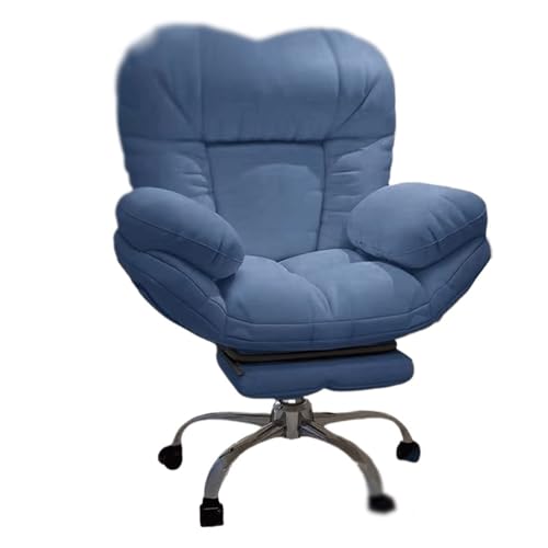 DGHNBMGNG Home-Office-Schreibtischstuhl mit Rückenlehne, Lift-Sessel, Gaming-Sessel, Schlafzimmersessel, Lazy Recliner for Wohnzimmer und Büro(Blue) von DGHNBMGNG