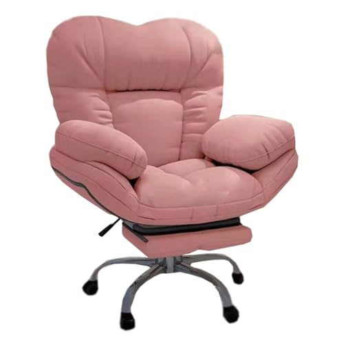 DGHNBMGNG Home-Office-Schreibtischstuhl mit Rückenlehne, Lift-Sessel, Gaming-Sessel, Schlafzimmersessel, Lazy Recliner for Wohnzimmer und Büro(Pink) von DGHNBMGNG