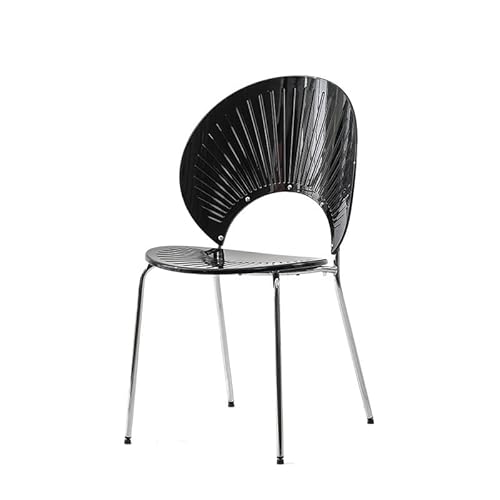 DGHNBMGNG Moderner Esszimmerstuhl im nordischen Stil, Stühle mit transparenter Rückenlehne, geeignet for Büro, Esstisch(White) von DGHNBMGNG