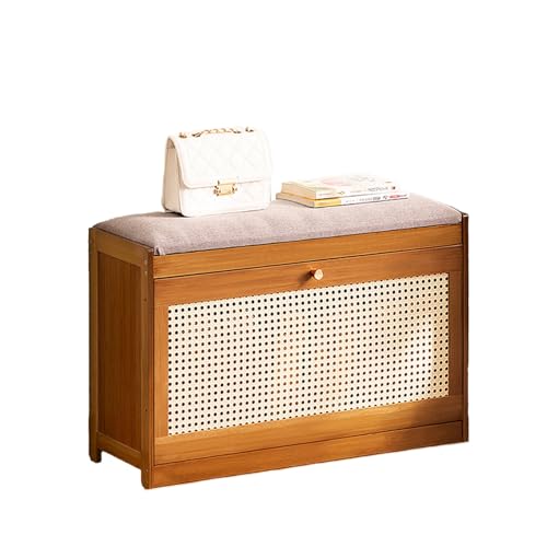 DGHNBMGNG Moderner High-End-Leicht-Luxus-Schuhhocker, multifunktionaler Fußhocker, geeignet for Wohnzimmer, Schlafzimmer, Eingang und Büro(Brown,Large) von DGHNBMGNG