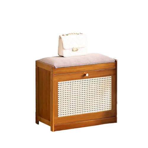 DGHNBMGNG Moderner High-End-Leicht-Luxus-Schuhhocker, multifunktionaler Fußhocker, geeignet for Wohnzimmer, Schlafzimmer, Eingang und Büro(Brown,Small) von DGHNBMGNG