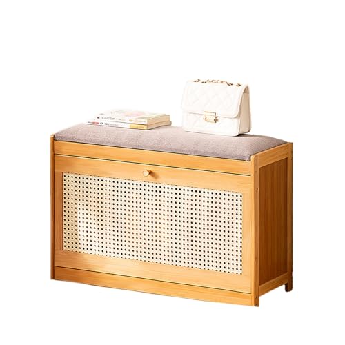 DGHNBMGNG Moderner High-End-Leicht-Luxus-Schuhhocker, multifunktionaler Fußhocker, geeignet for Wohnzimmer, Schlafzimmer, Eingang und Büro(Yellow,Large) von DGHNBMGNG