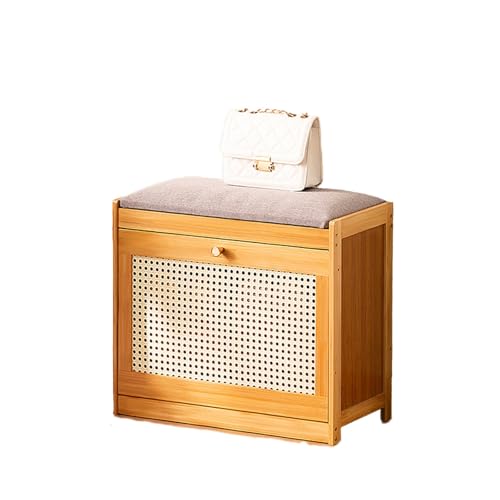 DGHNBMGNG Moderner High-End-Leicht-Luxus-Schuhhocker, multifunktionaler Fußhocker, geeignet for Wohnzimmer, Schlafzimmer, Eingang und Büro(Yellow,Small) von DGHNBMGNG