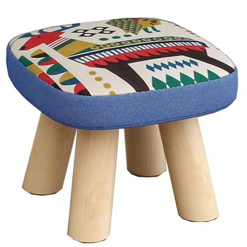 DGHNBMGNG Quadratischer gepolsterter Schuhwechsel-Fußhocker mit dicken Holzbeinen, Sofahocker, leicht zu zerlegen und zu pflegen, Eingangskissen, geeignet for Wohnzimmer, Eingang, Schlafzimmer(Blue2) DGHNBMGNG Quadratischer gepolsterter Schuhwechsel-Fußhocker mit dicken Holzbeinen, Sofahocker, leicht zu zerlegen und zu pflegen, Eingangskissen, geeignet for Wohnzimmer, Eingang, Schlafzimmer(Blue2) von DGHNBMGNG