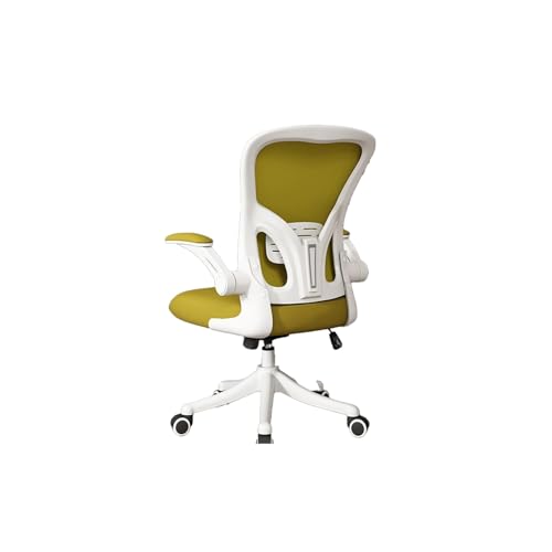 DGHNBMGNG Stilvoller und einfacher ergonomischer Bürostuhl mit leisen Rollen, atmungsaktiver Netz-Computerstuhl mit Verstellbarer Lordosenstütze und Armlehnen(Red) von DGHNBMGNG